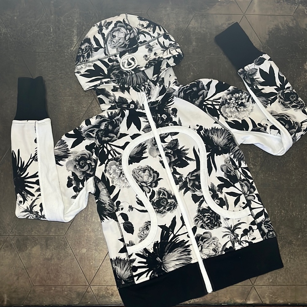 Lululemon Floral Zip-up Hoodie